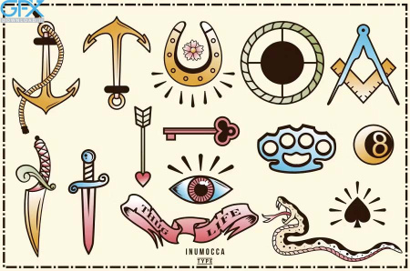 وکتور تتو دخترانه