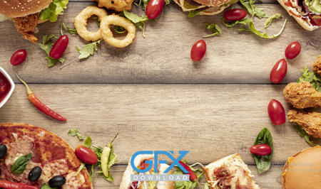عکس پس زمینه غذا با کیفیت