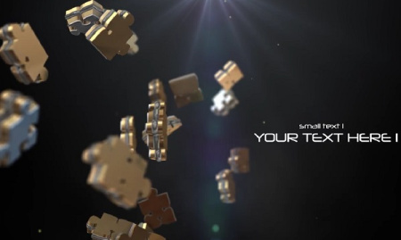 پروژه پریمیر نمایش عناوین با پازل های طلایی Gold Puzzle