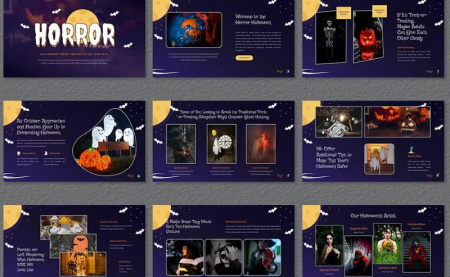دانلود قالب ترسناک پاورپوینت Horror