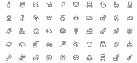 آیکون با موضوع بچه Kid Stuff