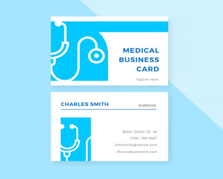 دانلود کارت ویزیت لایه باز تجهیزات پزشکی