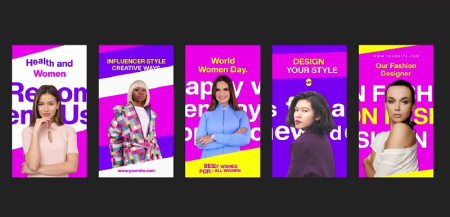 پروژه افتر افکت 5 استوری و ریل با موضوع اینفلوئنسر