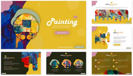 دانلود تم پاورپوینت نقاشی Painting
