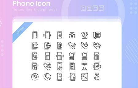 مجموعه لوگو تلفن برای کارت ویزیت