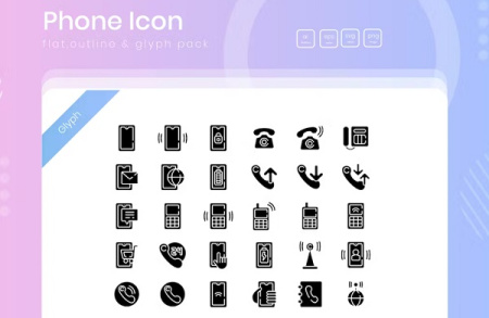 دانلود لوگو لایه باز تلفن برای کارت ویزیت