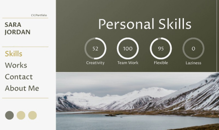 پروژه افتر افکت نمایش نمونه کار Portfolio Aesthetic