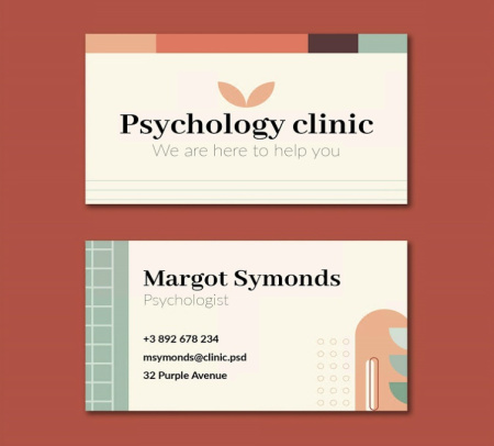 نمونه کارت ویزیت روانشناسی