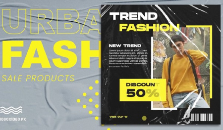 پروژه آماده افتر افکت پست اینستاگرام لباس