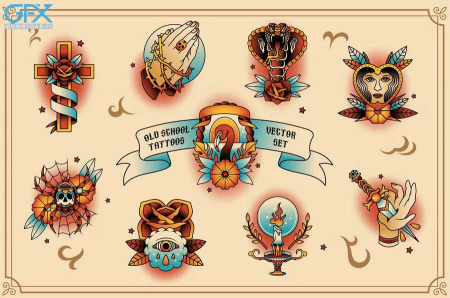 دانلود 60 وکتور تتو در جی اف ایکس دانلود