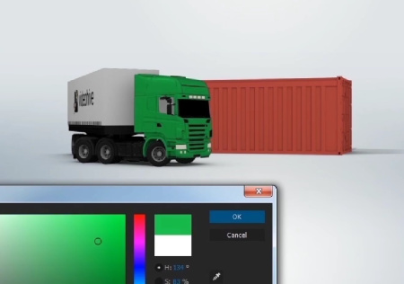 پروژه افتر افکت نمایش لوگو با کامیون Truck Logo