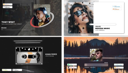 پکیج 25 پروژه آماده اکولایزر برای پریمیر Audio Visualizers Pack