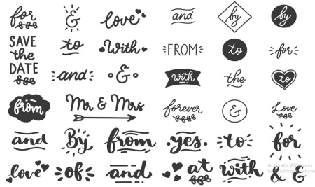 متن انگلیسی برای طراحی البوم عروس