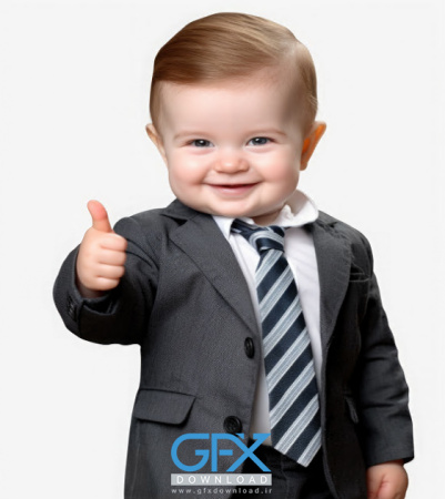 ژست عکس پسر بچه با کت و شلوار