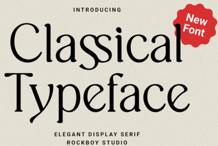 فونت انگلیسی ساده کلاسیک Classical Typeface