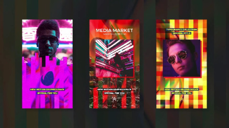 دانلود پروژه آماده افتر افکت 15 استوری انتزاعی رنگارنگ