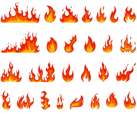 وکتور آتش کارتونی