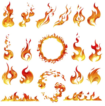 وکتور آتش🔥دانلود 110 وکتور لایه باز آتش واقعی و کارتونی