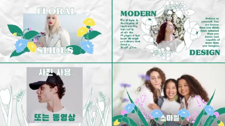 دانلود پروژه افتر افکت اسلایدشو گل دار Floral Slides