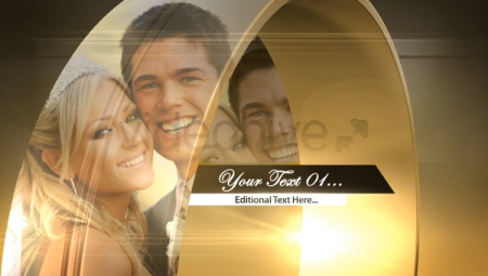 پروژه آماده افتر افکت استارت فیلم عروسی در حلقه طلایی سه بعدی