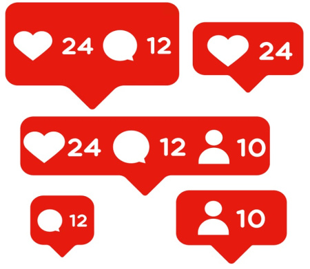 وکتور لایک اینستاگرام