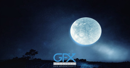 عکس ماه در شب تاریک