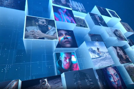 پروژه افتر افکت نمایش موزاییکی تصاویر دیجیتالی