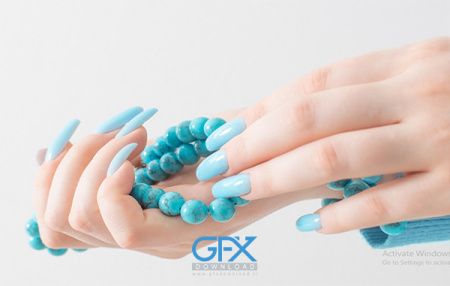 عکس ناخن ژلیش ابی