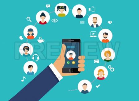 دانلود فوتیج موشن گرافیک مخاطبین تلفن Phone Contacts