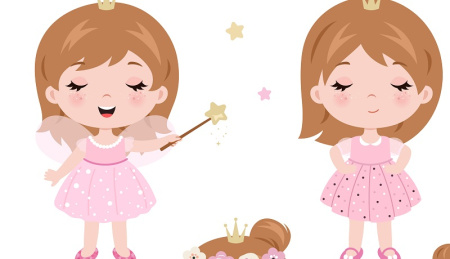 دانلود وکتور دختر بچه