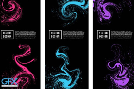 وکتور لایه باز بنر دود رنگی