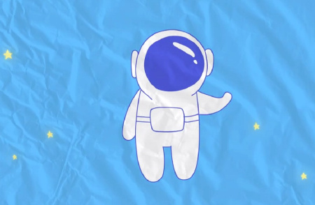 پروژه افتر افکت لوگو با سفینه فضایی Spaceman Logo