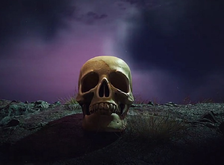 پروژه افتر افکت لوگو با جمجمه سه بعدی Spine Chilling