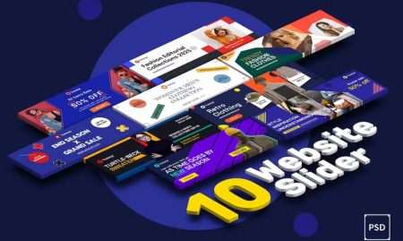 دانلود طرح لایه باز اسلایدر سایت