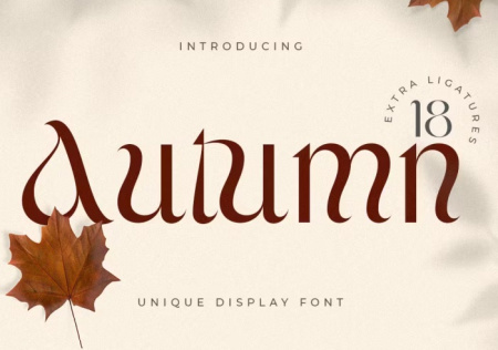 فونت انگلیسی پاییز Autumn Font آپدیت 2023