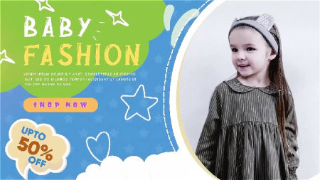 پروژه افتر افکت تبلیغاتی فشن لباس کودکان Baby Fashion Project