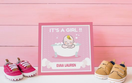 کارت دعوت تولد کودک لایه باز