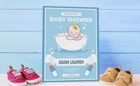 طرح لایه باز کارت دعوت جشن تولد برای کودکان