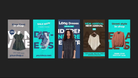 پروژه افتر افکت 5 استوری اینستاگرام تجاری Commerce Stories