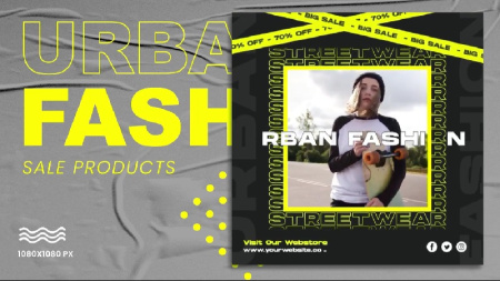 پروژه افتر افکت مجموعه 4 پست اینستاگرام مد و فشن