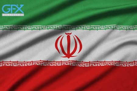 عکس پرچم ایران زیبا روی پارچه