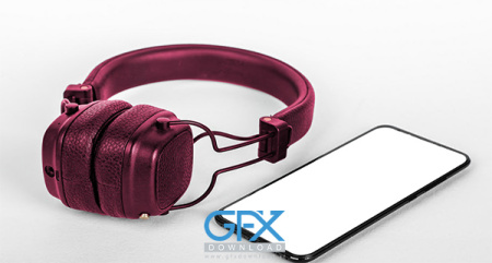 عکس هدفون در کنار گوشی