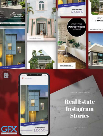 دانلود قالب لایه باز استوری اینستاگرام املاک
