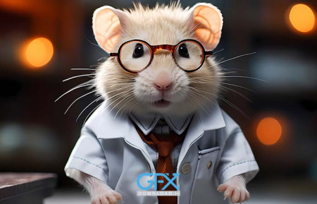 عکس موش با عینک