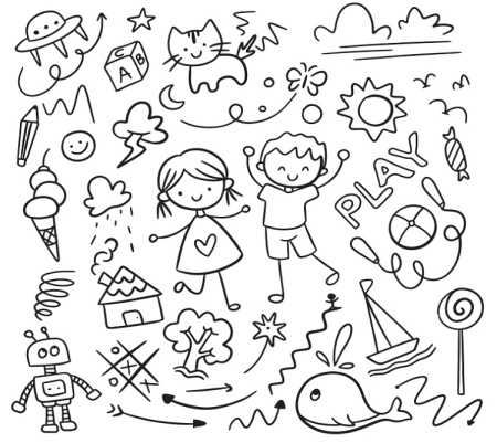 طرح لایه باز نقاشی های کودکان