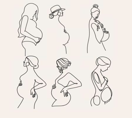 دانلود وکتور زن باردار