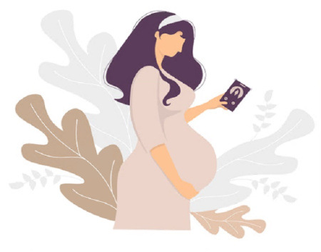 وکتور زن حامله