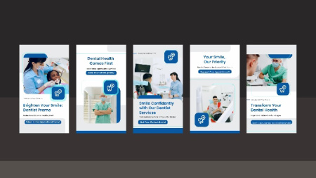 پروژه افتر افکت 5 ریلز و استوری اینستاگرام دندانپزشکی