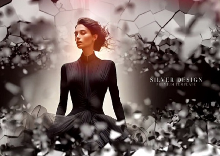 پروژه افتر افکت اسلایدشو لوکس با کریستال های نقره ای Silver