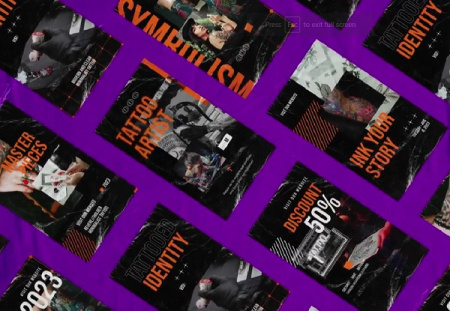 پروژه افتر افکت استوری و ریل اینستاگرام با موضوع تتو